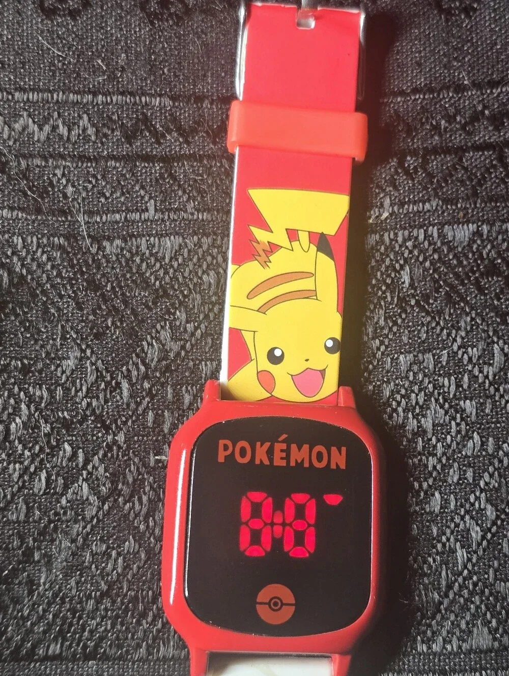Kids Digital Watch with Pikachu - Red/White